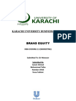 Brand Equity: Karachi University Business School