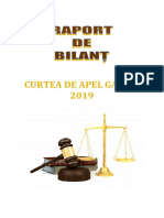 Raportul de Bilanţ Al Curţii de Apel Galaţi Pe Anul 2019