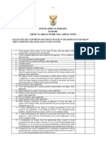 South African Embassy Harare Critical Skills Work Visa Application