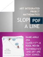 Slope of A Line Mathematics
