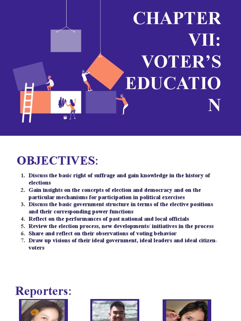 Vii Voter'S Educatio N PDF Elections Initiative