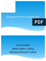 Background of Customs Act -