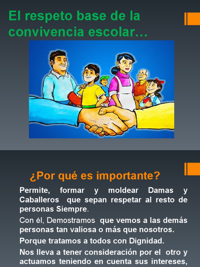 El respeto como base de la convivencia escolar | PDF