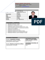 CV Ingeniero Minas 33 años Soltero Peru