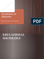 Foundations of Education: Educational Sociology