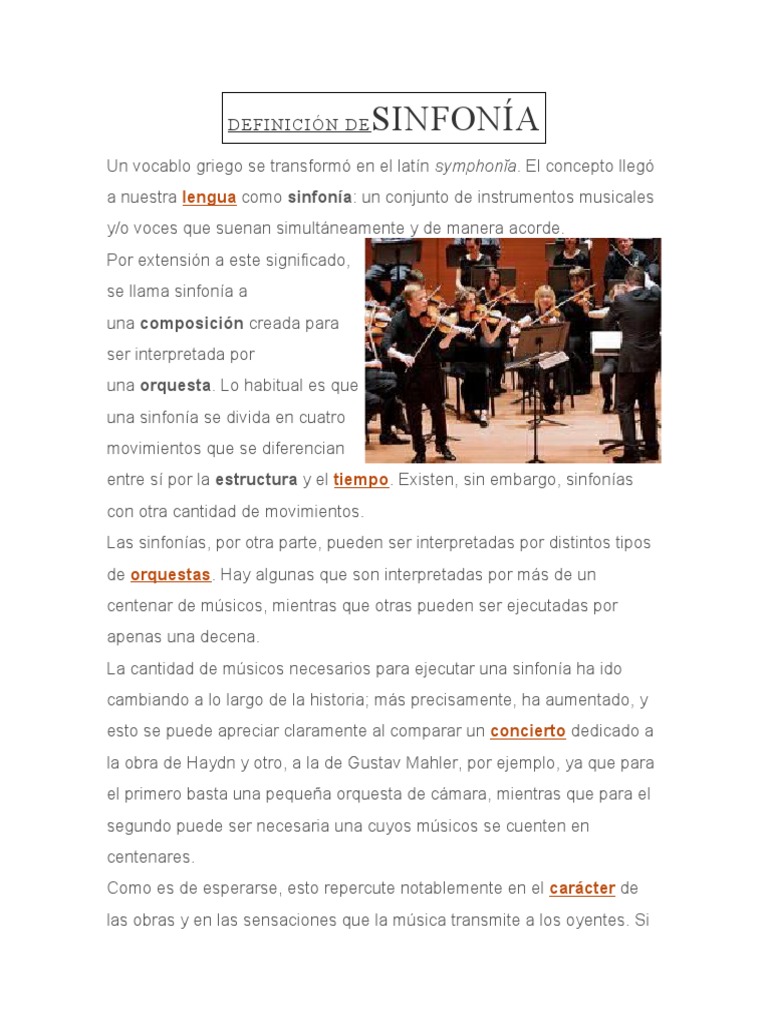 Historia y Evolución de la Sinfonía | PDF | Sinfonía | Sinfonía n.º 9 ...
