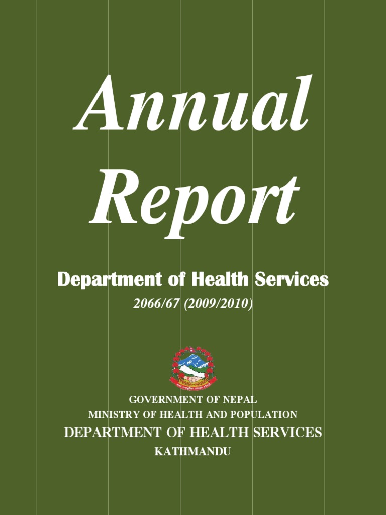 Annual Report 2066 67 | PDF | Diarrhea | Health Care