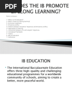 How Does The Ib Promote Lifelong Learning?