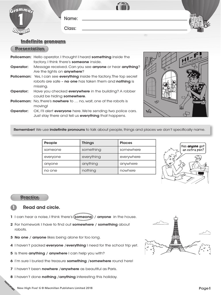 Grammar Booster 1 | PDF