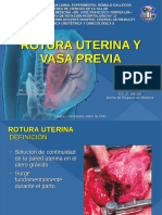Rotura uterina y vasa previa