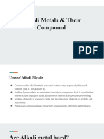 Alkali Metals & Their Compound: Name: Fatima Nabeel Grade: 11-A