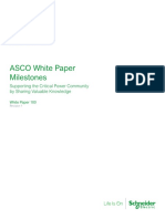 ASCO White Paper Milestones: Supporting The Critical Power Community by Sharing Valuable Knowledge