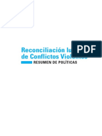 Reconciliacion Luego de Conflictos Violentos Resumen de Políticas