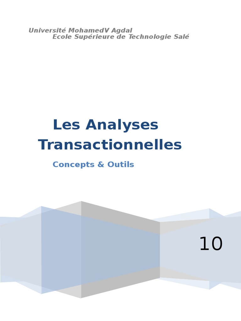 Analyse Transactionnelle : Concepts Clés | PDF | Psychothérapie ...