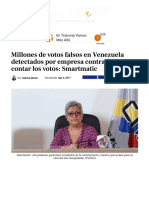 Millones de Votos Falsos en Venezuela Detectados Por Smartmatic