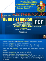 Basic Training Course For Outfit Advisors: The Outfit Advisor'S Job