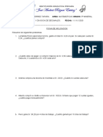 Ficha de Multiplicacion y Division de Decimales 5º