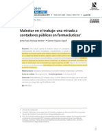 011 Pedraza e Higuita - 2019 - Malestar en El Trabajo Una Mirada A Contadores Públicos en Farmacéuticas