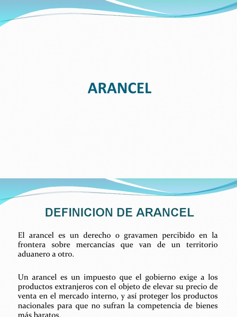 Definición y tipos de aranceles | PDF | Arancel | Precios