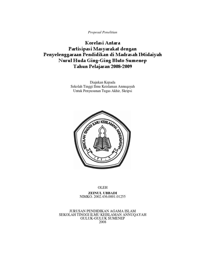 Contoh Cover Proposal Skripsi