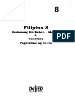 Filipino 8: Ikalawang Markahan - Modyul 4: Sanaysay Pagkiklino NG Salita