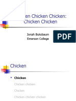 Chicken Chicken Chicken: Chicken Chicken: Jonah Buksbaum Emerson College