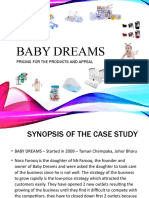 Baby Dreams: Pricing For The Products and Appeal