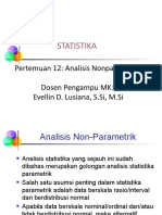 Pertemuan 12 - Analisis Nonparametrik