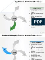 Diverging Process Arrow Chart 4 Steps Cycle Diagram PowerPoint Slides-4
