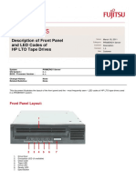 Description of Front Panel and LED Codes of HP LTO Tape Drives