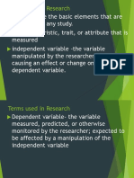 Module 1.2 - Key Terms and Variables Used in Research