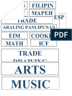 Filipin Englis ESP Cooker EIM Trade Mapeh Scienc: Araling Panlipunan