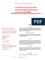 4 Review of the Arterial Vascular Anatomy for Implant Placement in the Anterior Mandible1