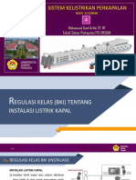 Pertemuan 4. Regulasi Klas (BKI) Tentang Instalasi Listrik Kapal