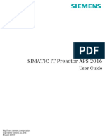 SIMATIC IT Preactor APS 2016: User Guide