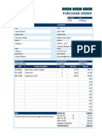 Purchase order template title