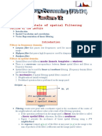 Fundamentals of Spatial Filtering: Outline of The Lecture