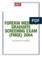 Careers: Foreign Medical Graduate Screening Exam (Fmge) 2004