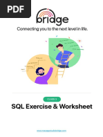 SQL Exercise & Worksheet: Connecting You To The Next Level in Life