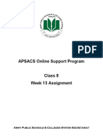 APSACS Online Support Program: Army Public Schools & Colleges System Secretariat