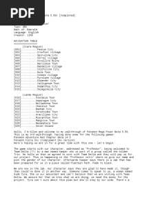 Pokemon Mega Power Walkthrough by Allen Chingonzoh