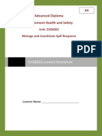 Workbook EHS6003 Manage and Co-Ordinate Spill Response
