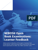 Nebosh Open Book Examinations: Learner Feedback