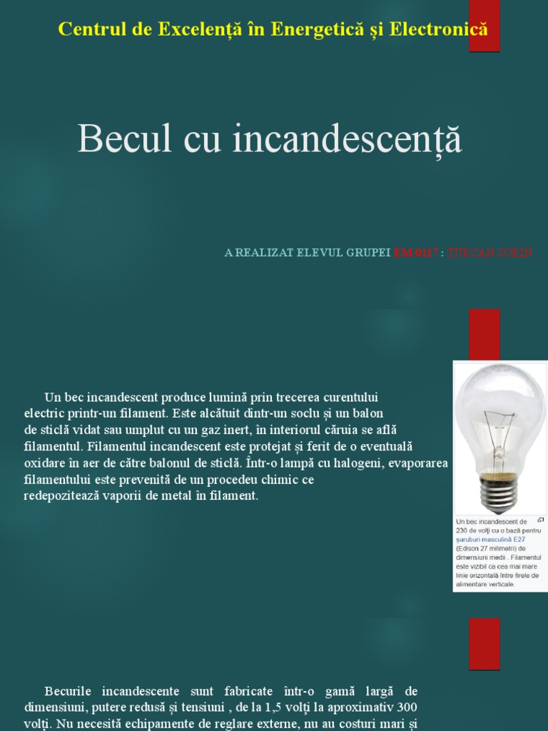 Becul Incandescent | PDF