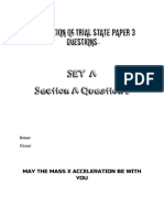 Set A Section A Question 1: Compilation of Trial State Paper 3 Questions