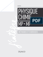 Physique Chimie Methode Et Exercices MP Dunod 2018