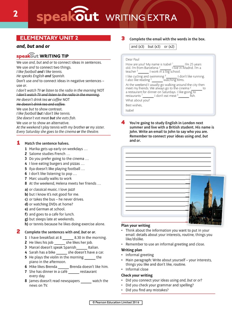 Speakout Writing Extra Elementary Unit 02 | PDF | Restaurant And Catering