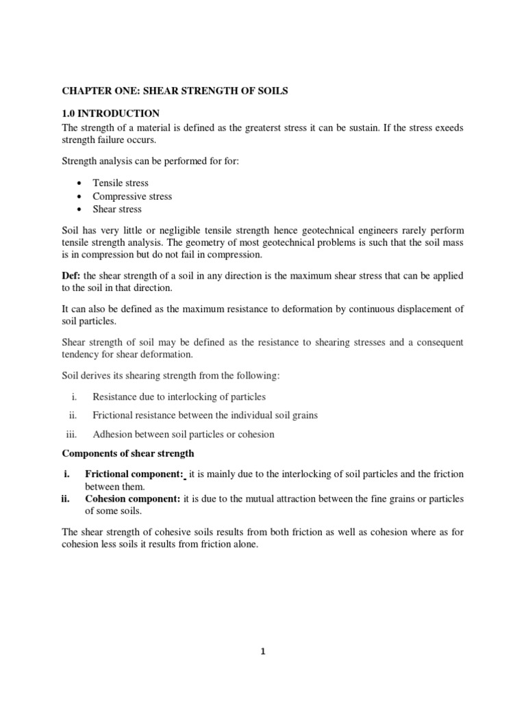 Shear Strength of Soils Analysis | PDF | Strength Of Materials | Soil ...