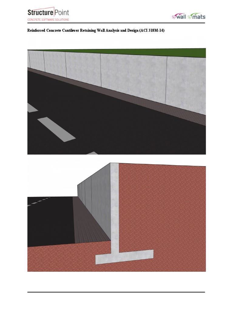 Cantilever Retaining Wall Design Guide | PDF | Wall | Finite Element Method