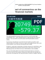 The Impact of Coronavirus On The Financial Markets